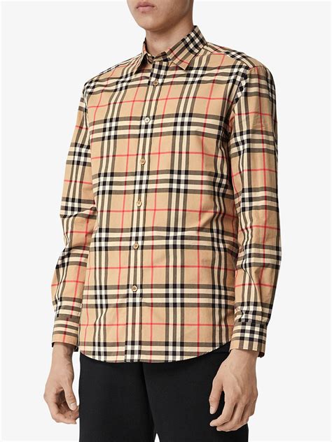 burberry check shirt puffer|burberry check cotton poplin shirt.